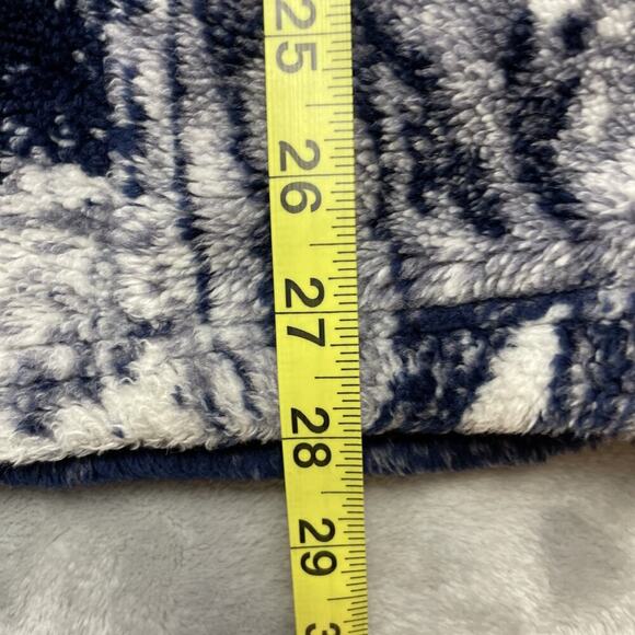 Vintage George Vine Wolf Jacket Mens XL Navy Sherpa Fleece Full Zip Made In USA - Picture 7 of 8